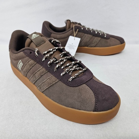 adidas Other - Adidas VL Court 3.0‎ Skateboarding Shoes JP5294 Brown Suede Gum Men's Size 8